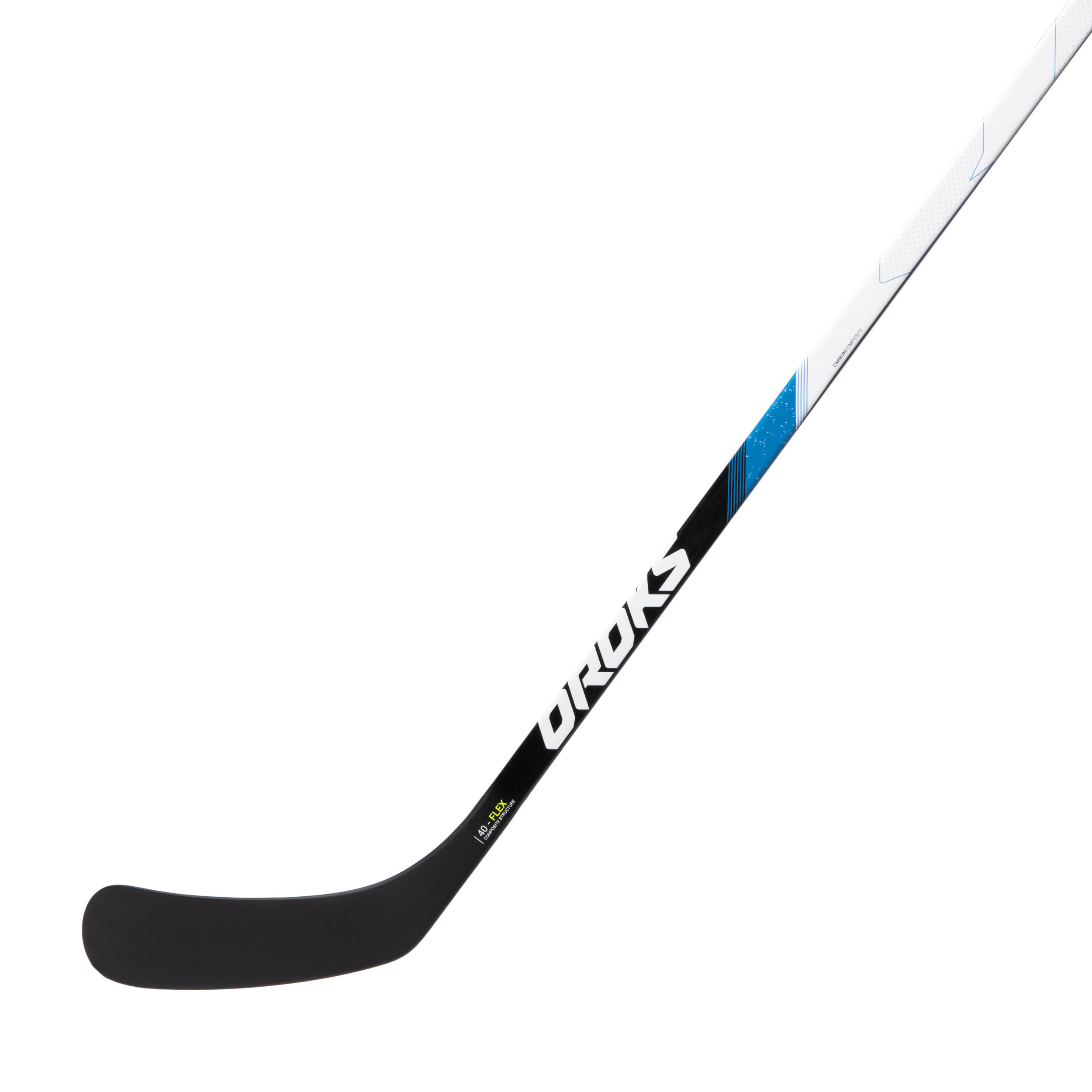 Bâton de hockey droitier junior IH 100 Noir, Blanc De Neige, Bleu