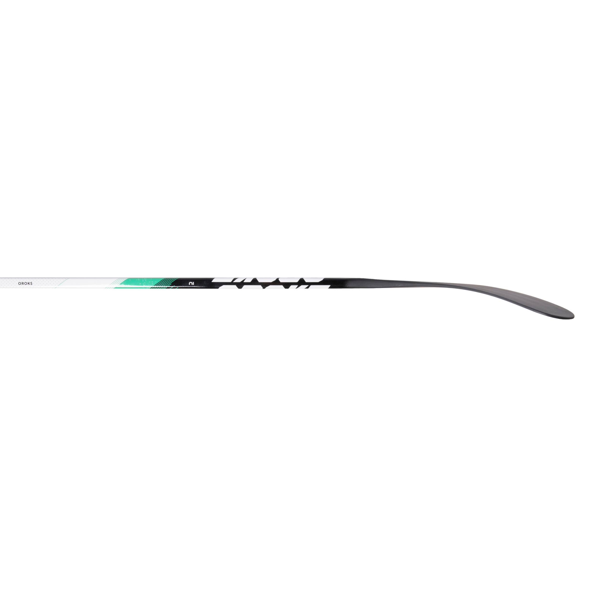 Kids’ LeftHanded Hockey Stick IH 100 black, Snow white, Malachite green Oroks Decathlon