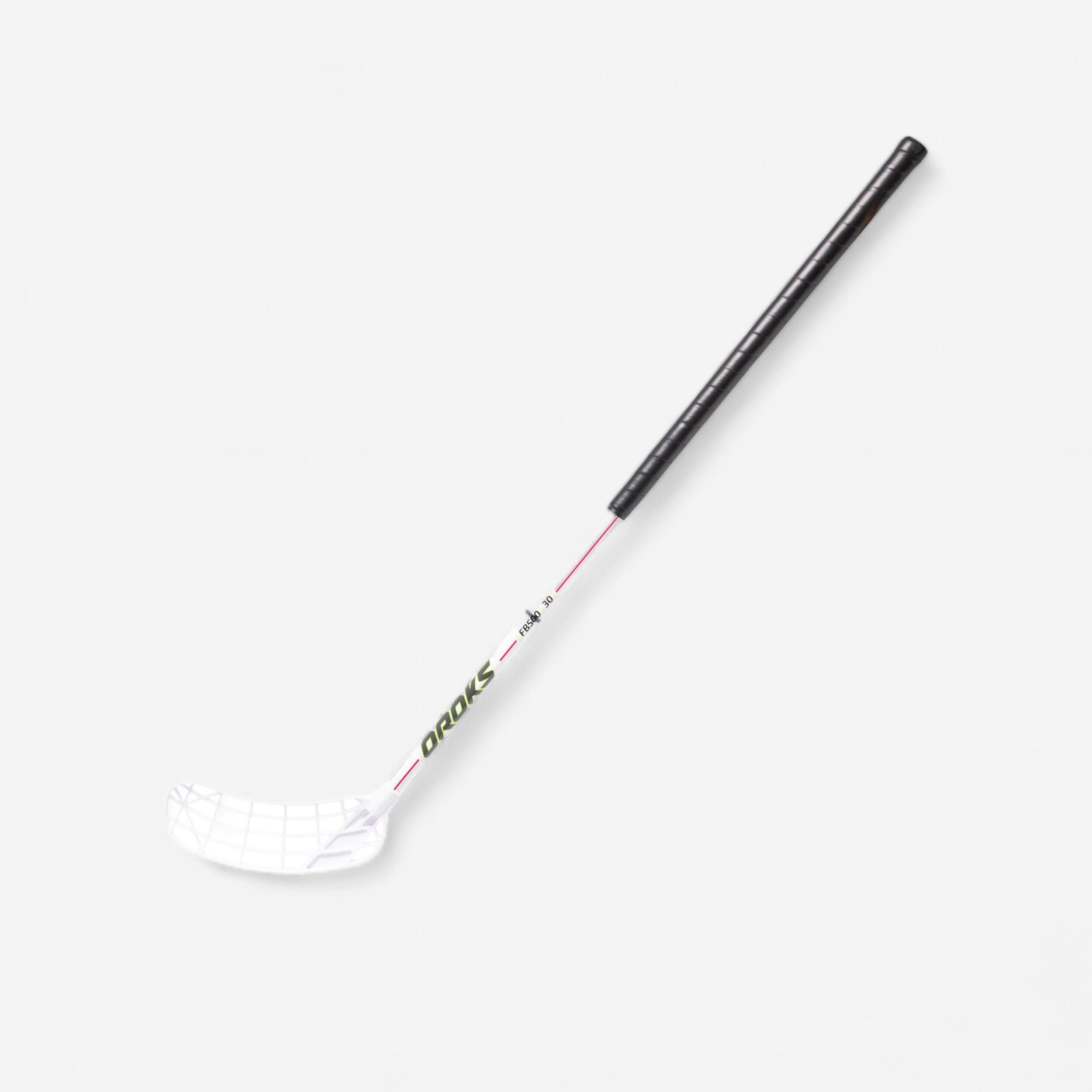 Oroks - Crosse Floorball Fb 500 Droite - Crosse De Hockey - Floorball - Blanc-jaune-vert-violet - 85 - Decathlon