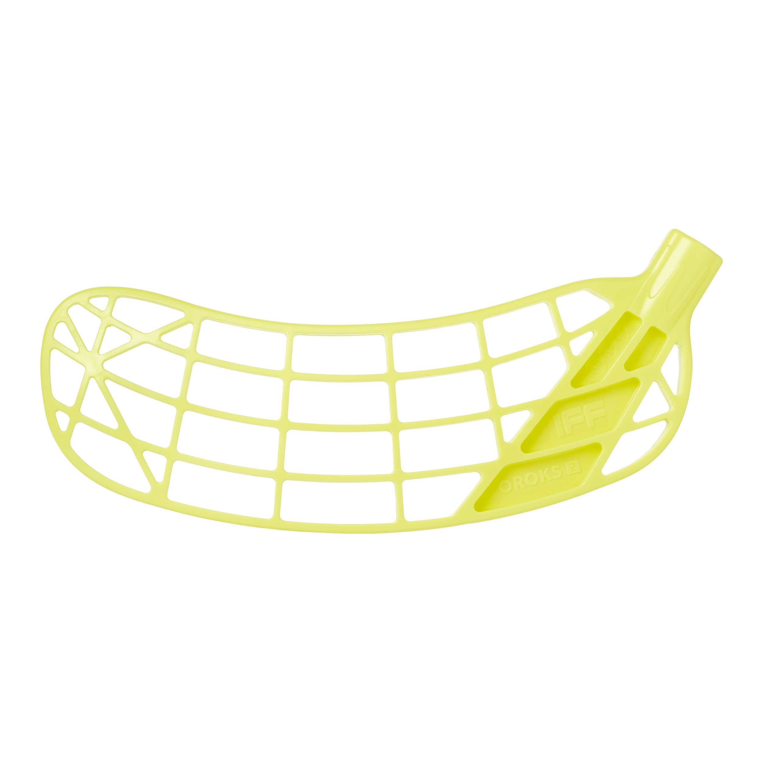 Palette de floorball gauche jaune acide fluo