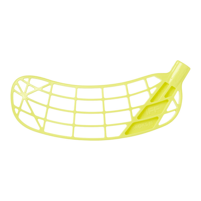 Pala de floorball izquierda amarillo ácido fluo