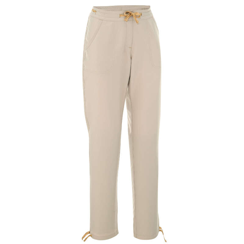 WOMEN NATURE HIKING PANTS - NH100 Women's - Beige QUECHUA