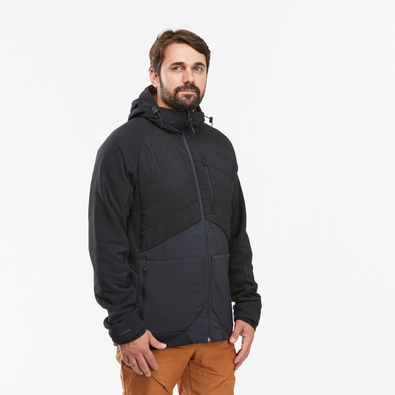 Sudadera de montaña y trekking con capucha Hombre Quechua NH500 Hybride