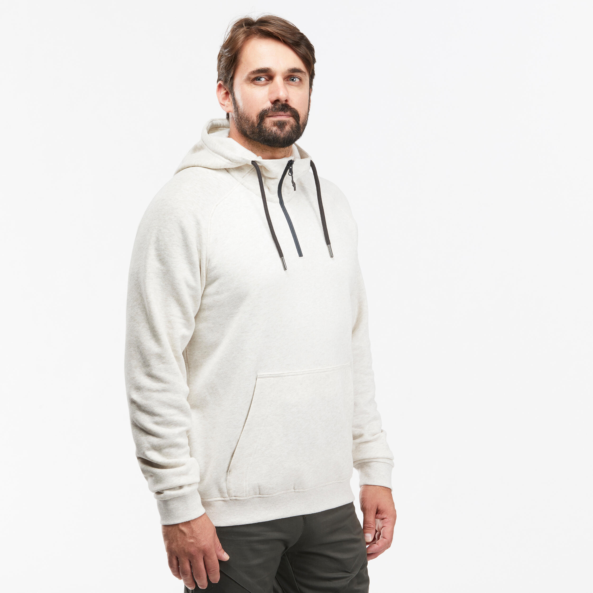 Men’s Hiking Hooded Sweatshirt - NH150 1/2 Zip 3/8