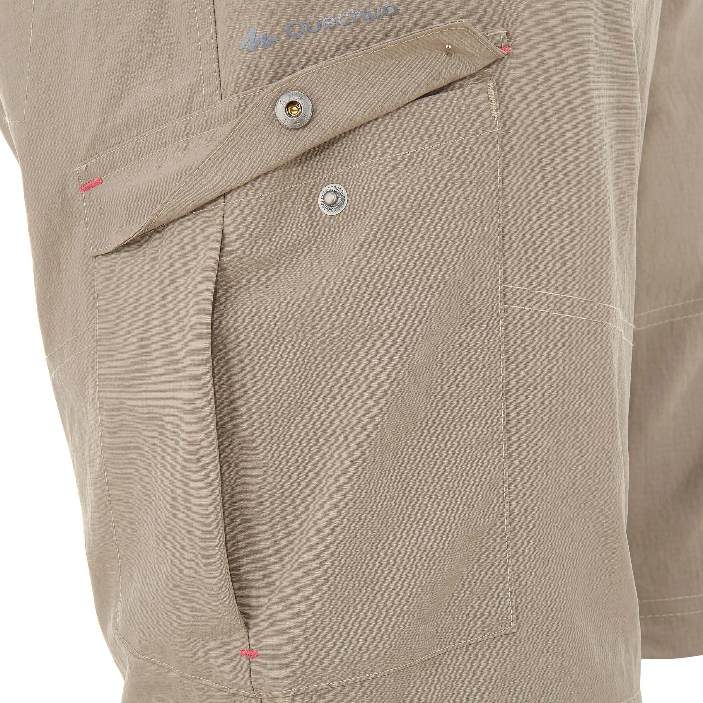 Forclaz 100 Men's Adjustable Trekking Trousers - Beige 16/21