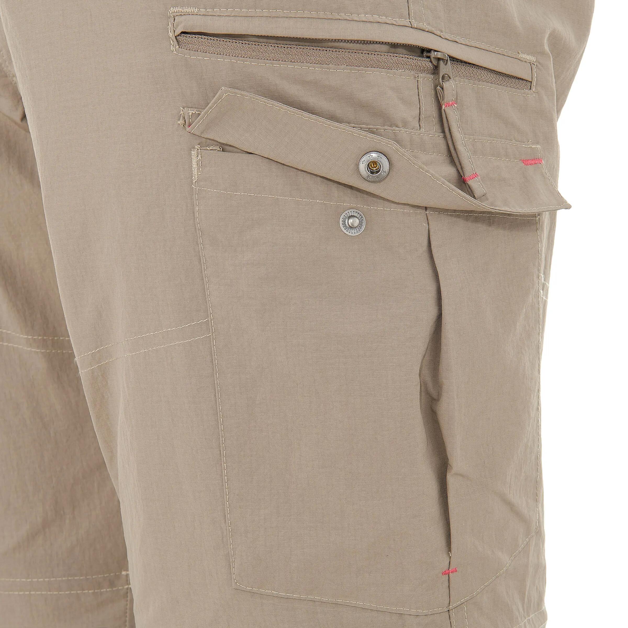Forclaz 100 Men's Adjustable Trekking Trousers - Beige 19/21