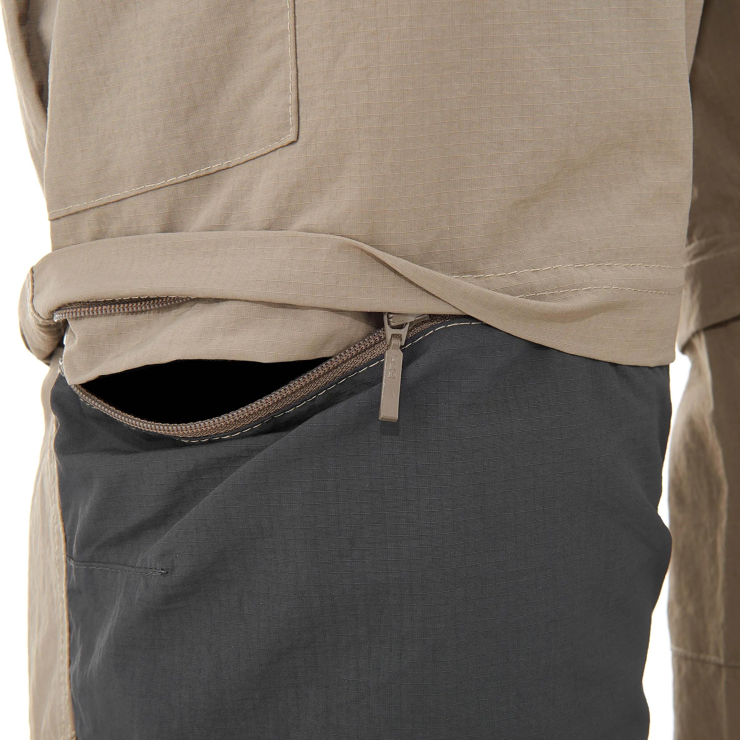 Forclaz 100 Men's Adjustable Trekking Trousers - Beige 10/21