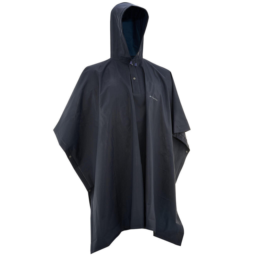 Poncho Regencape Wandern 10 Liter blau 