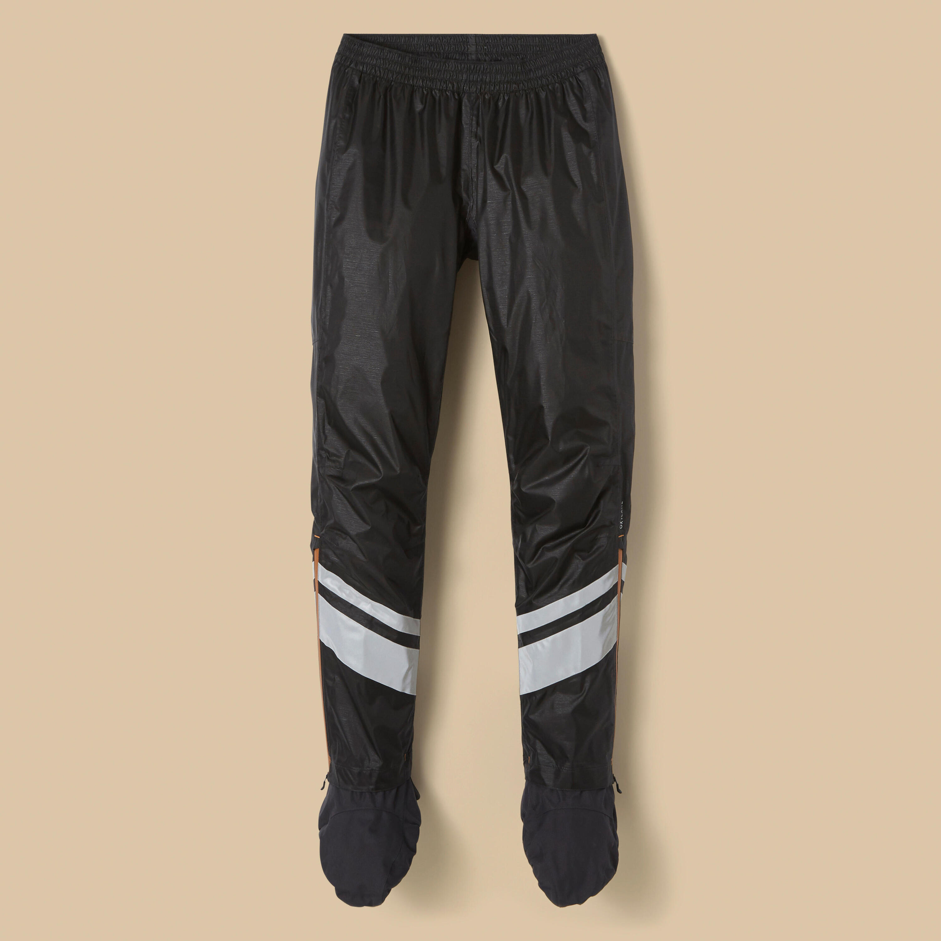 Regenbroek met geïntegreerde schoencovers voor op de fiets 540 dames zwart 9/12