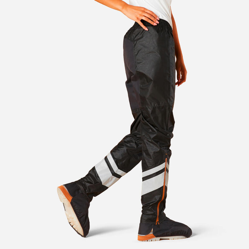Ochraniacze spodni na rower miejski damskie Btwin 540 przeciwdeszczowe z osłonami na buty