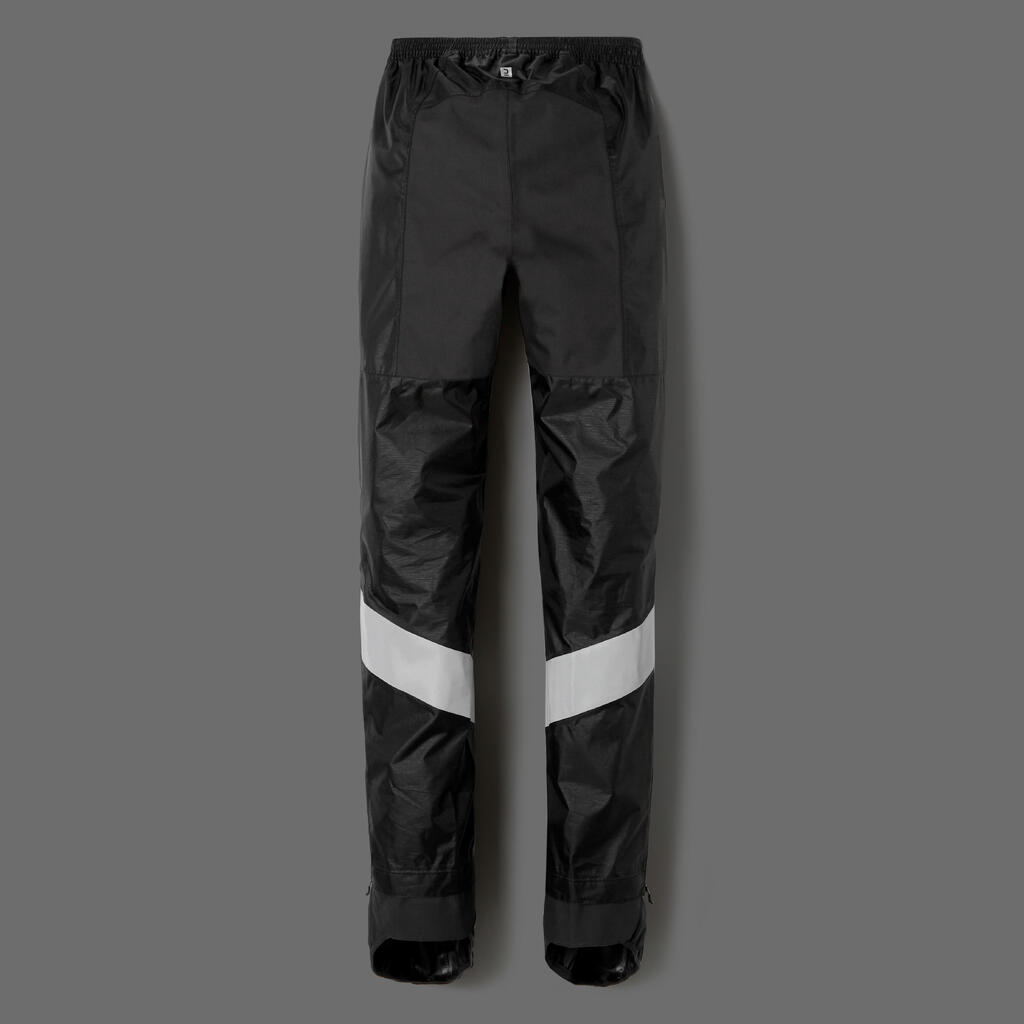 Pánske vrchné cyklistické nohavice 540 so všitými návlekmi čierne