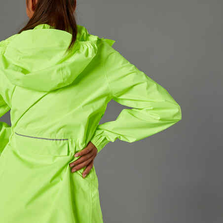 Women's Waterproof Urban Cycling Jacket - Neon Yellow