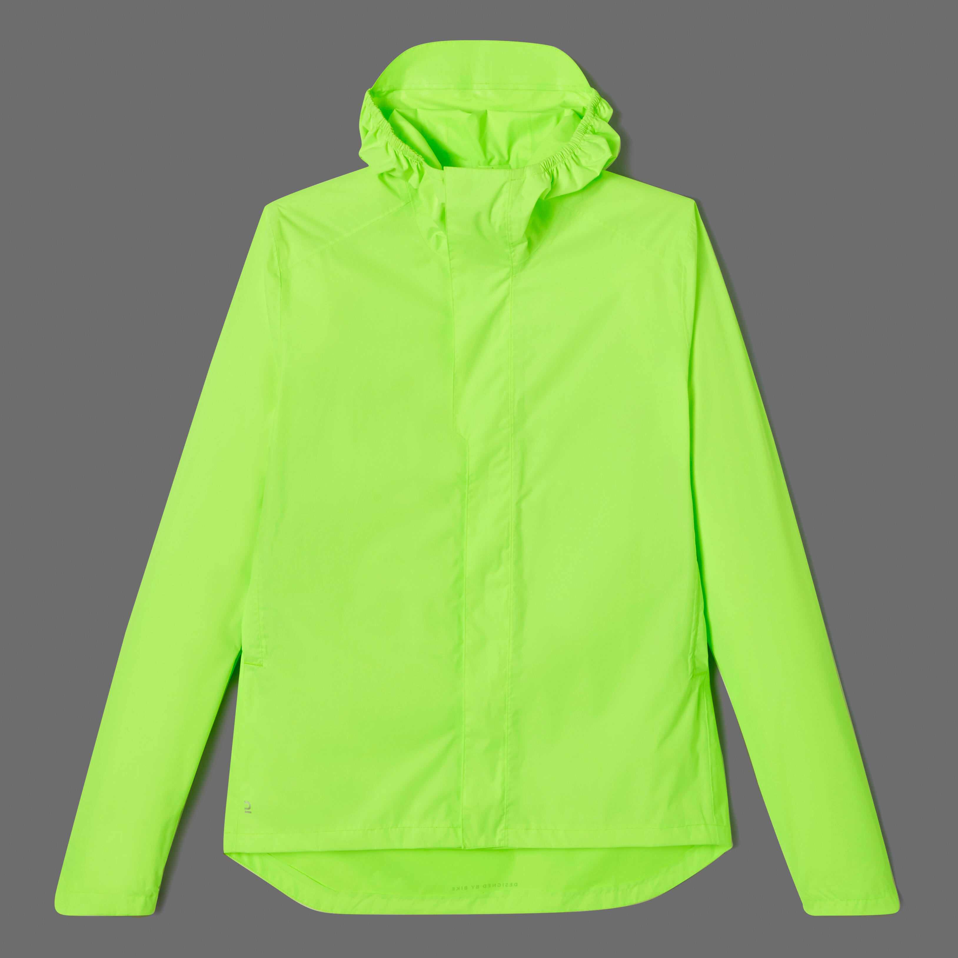 Women's Cycling Rain Jacket - 120 Yellow - Fluo yellow gre - Btwin