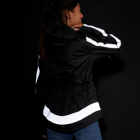 Дощовик жіночий 540 для велоїзди містом світловідбивний стандарт EN1150 чорний