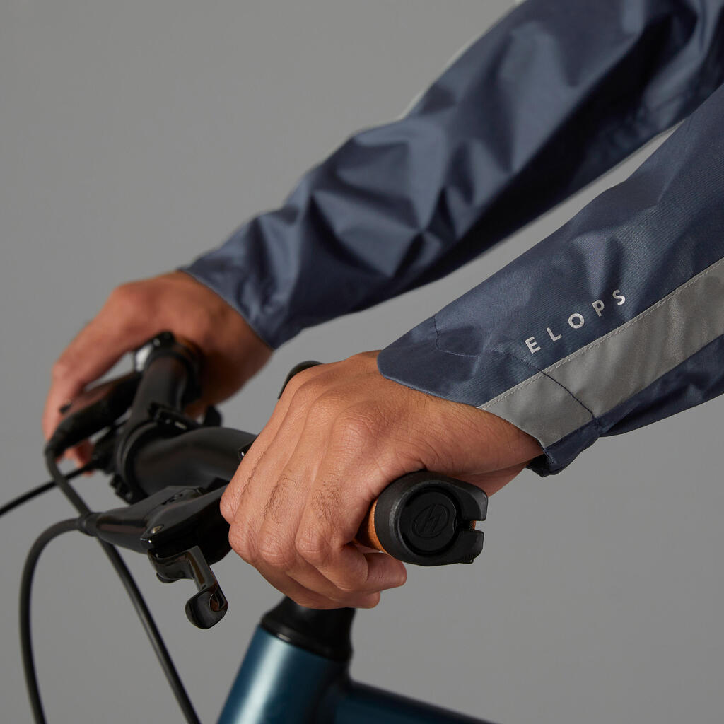 500 Waterproof City Cycling Jacket - Navy