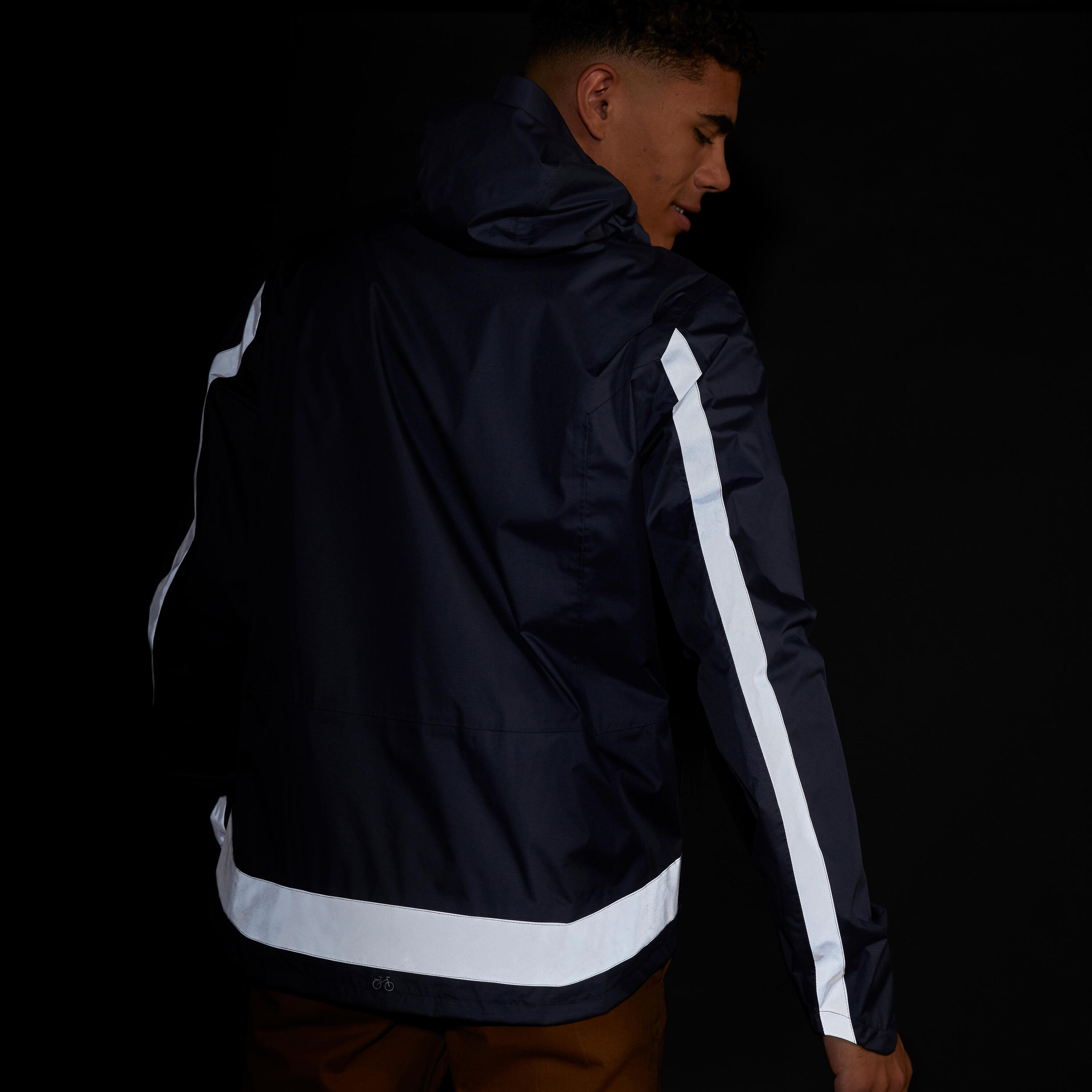 500 Waterproof City Cycling Jacket - Navy 11/15