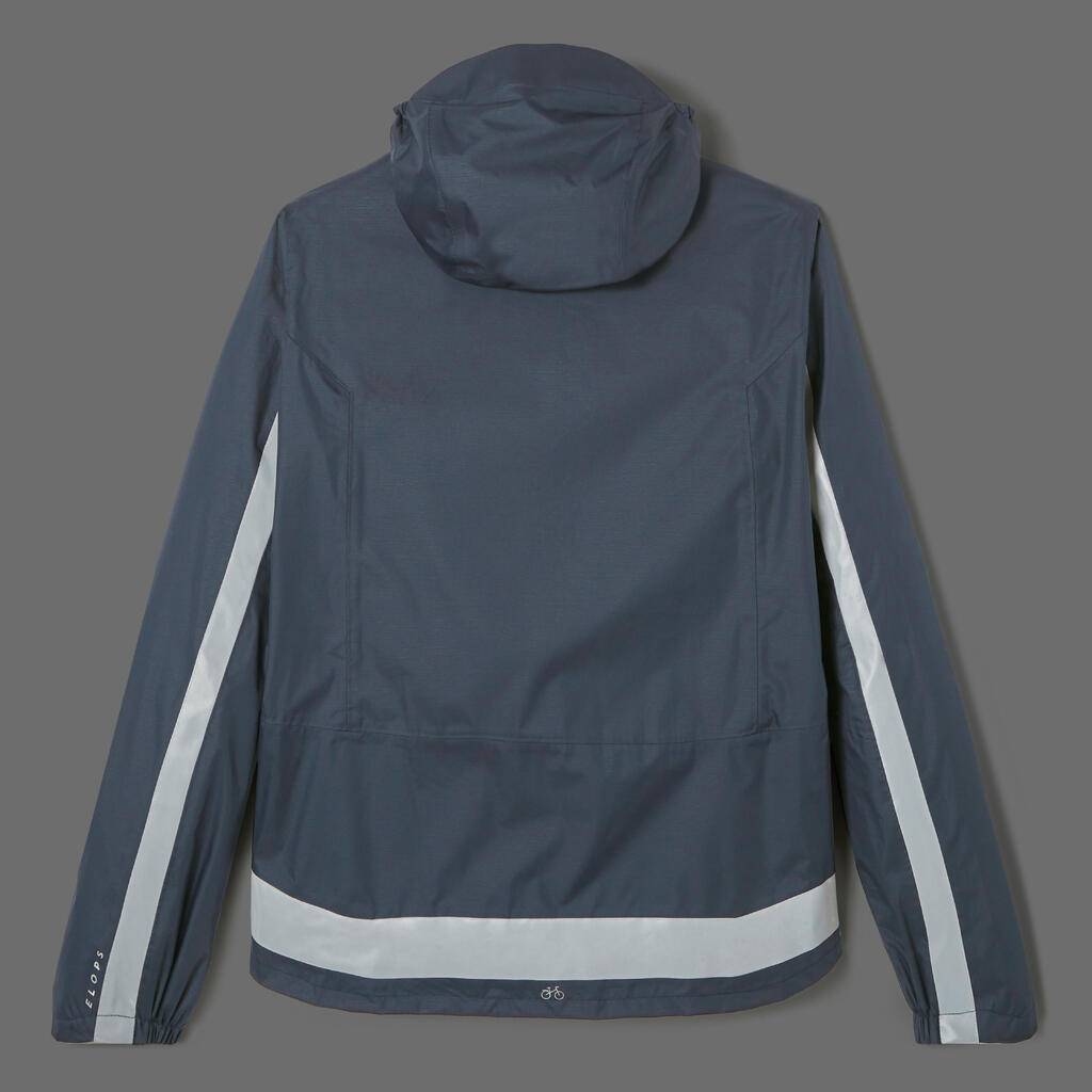 500 Waterproof City Cycling Jacket - Navy