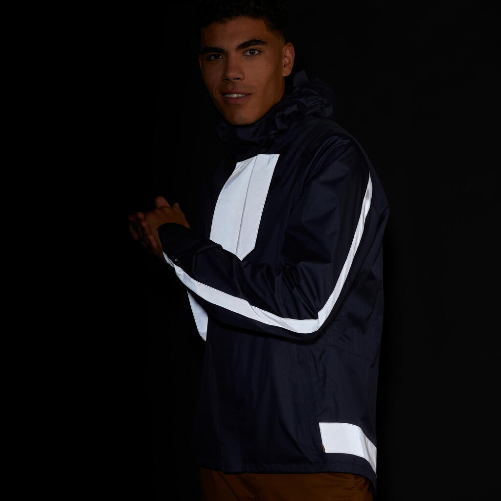 500 Waterproof City Cycling Jacket - Navy