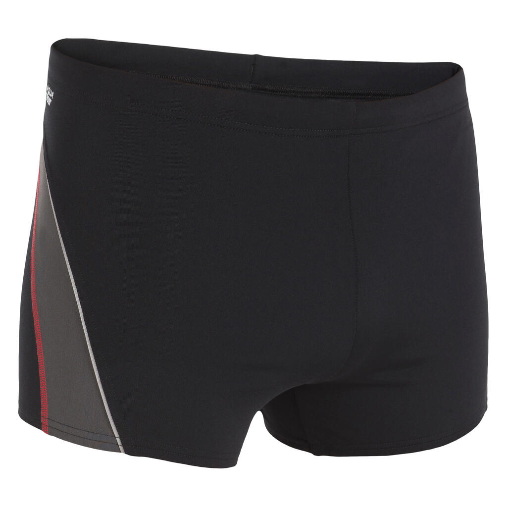 BLACK GREY 500 FIT BOY’S SWIM BOXER SHORTS