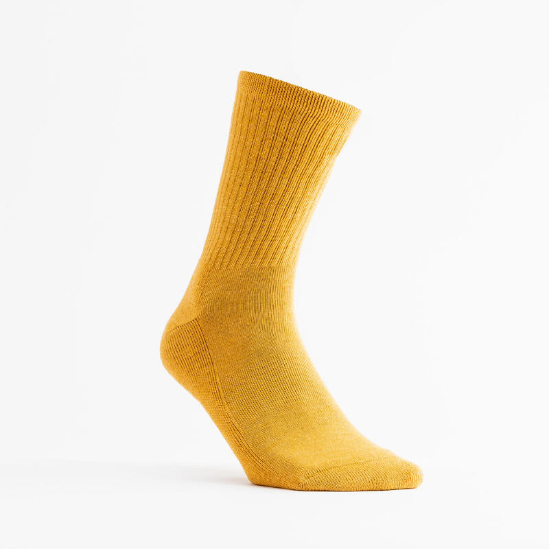 兩雙入長筒襪 WS100－棕黄色／土紅色
