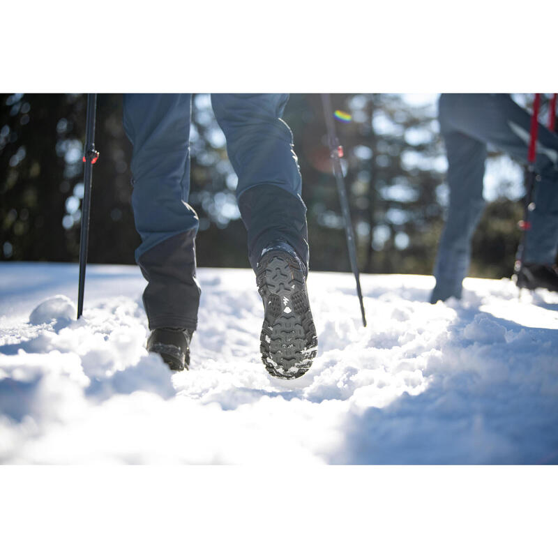 Botas Quentes e Impermeáveis de Caminhada SH500 Mountain Cano Médio Homem 