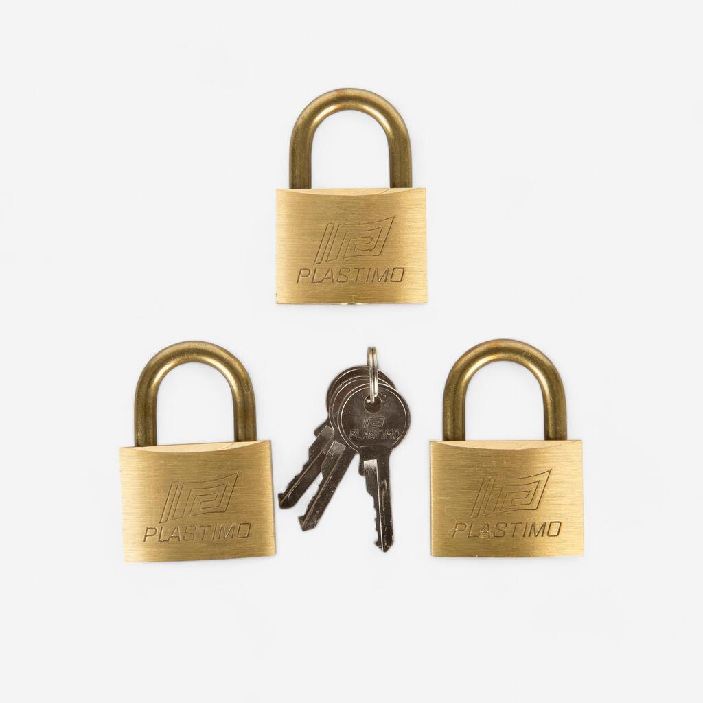 Marine Padlocks Brass 40 mm Pack of 3