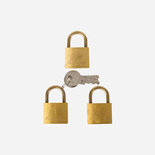 
      Pack of 3 30 mm Brass Boat Padlocks
  