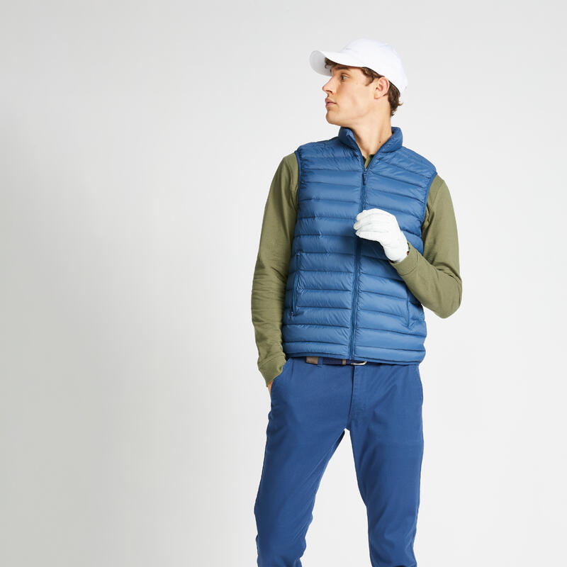 Chaqueta acolchada golf sin mangas Hombre - MW500 marrón