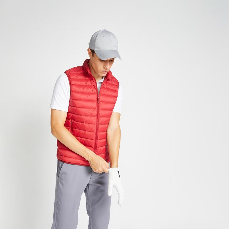 Men's Golf Sleeveless Down Jacket MW500 Red