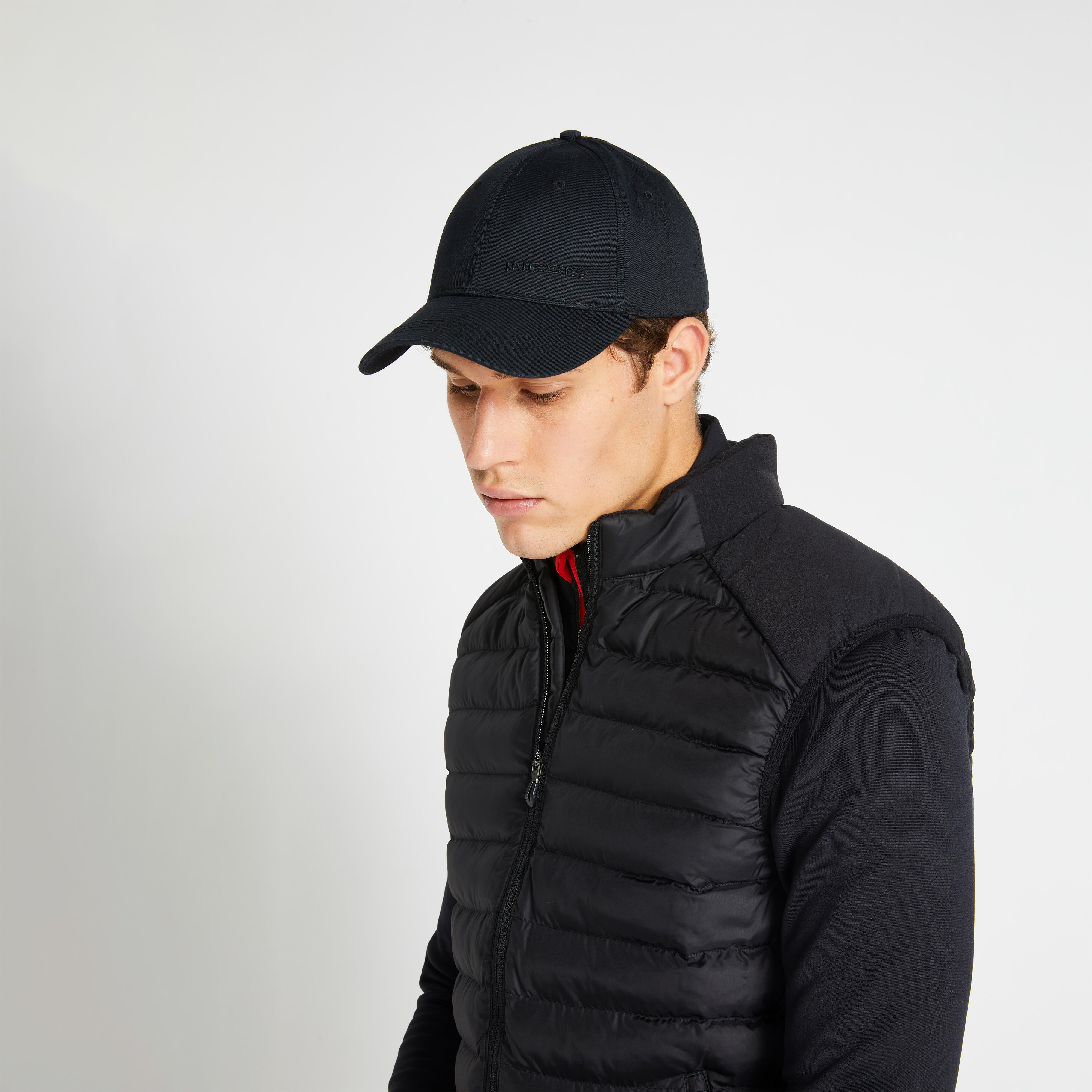 Men's winter golf sleeveless down jacket CW500 black