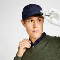 Men's golf V-neck pullover MW500 khaki