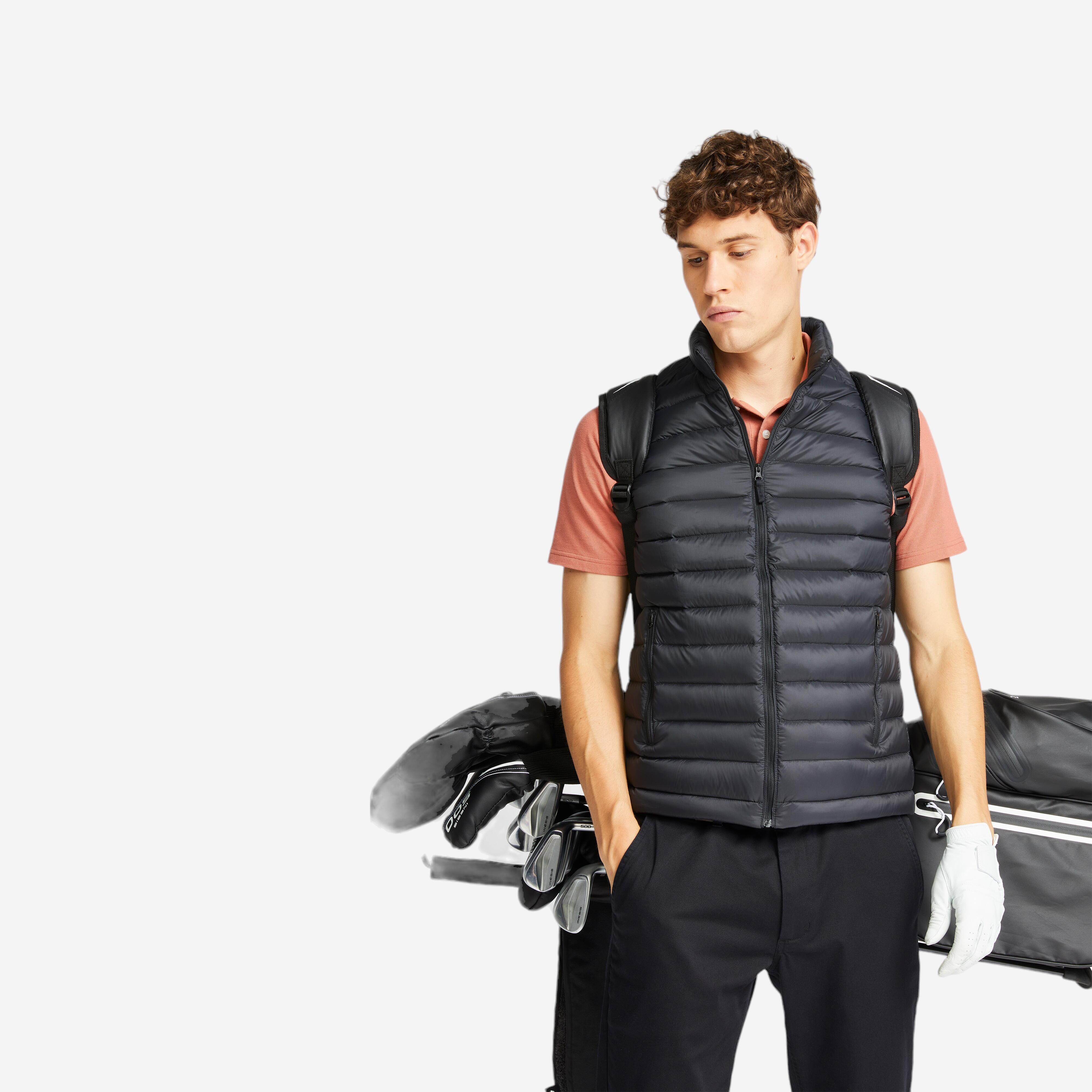 Men s golf sleeveless down jacket MW500 black