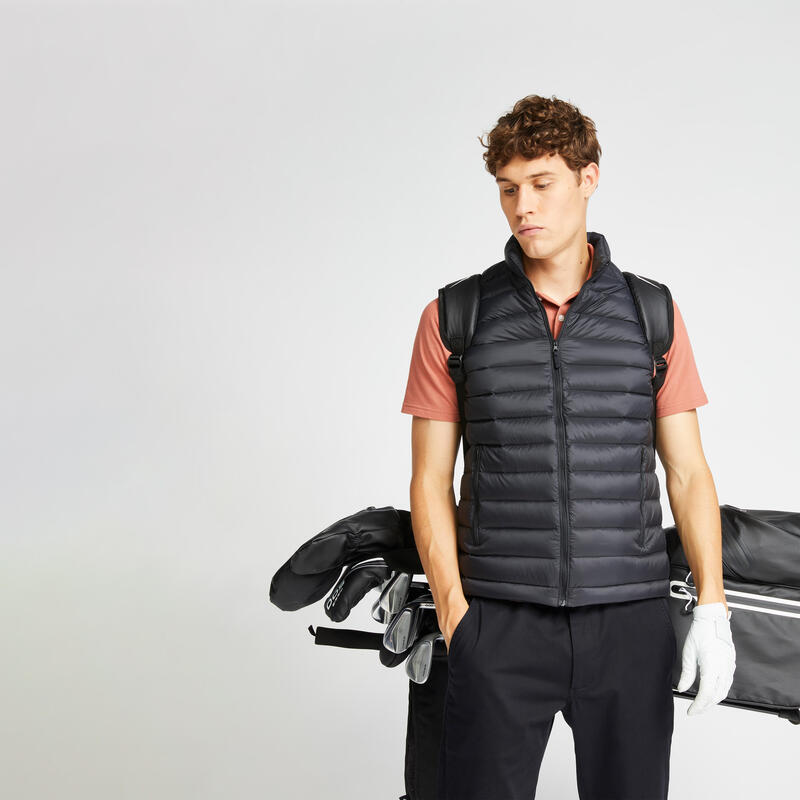 Men's golf sleeveless down jacket MW500 black
