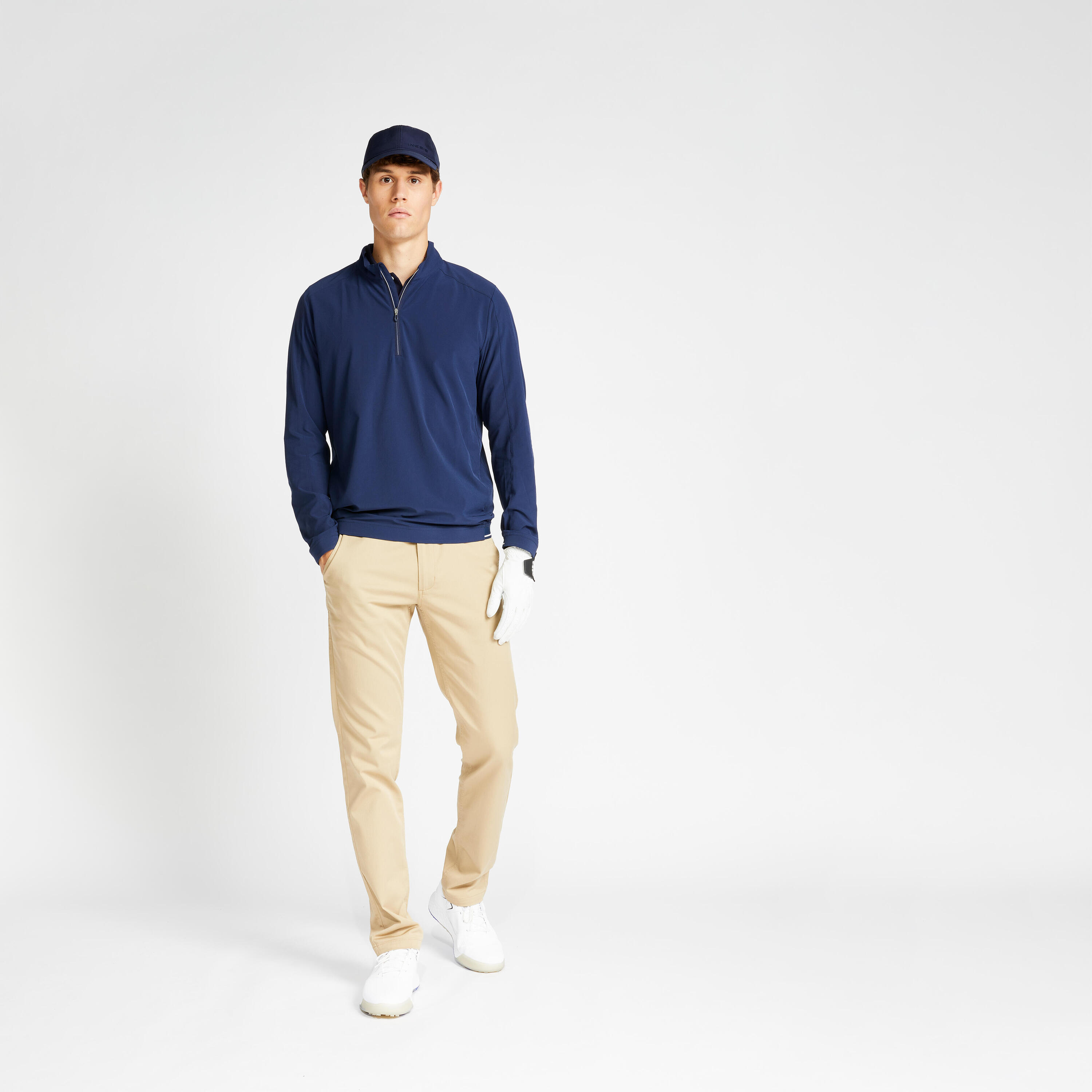 Casaco Meio-Fecho de Golf Corta-Vento Resistente à Água RW500 Homem Azul marinho 2/6