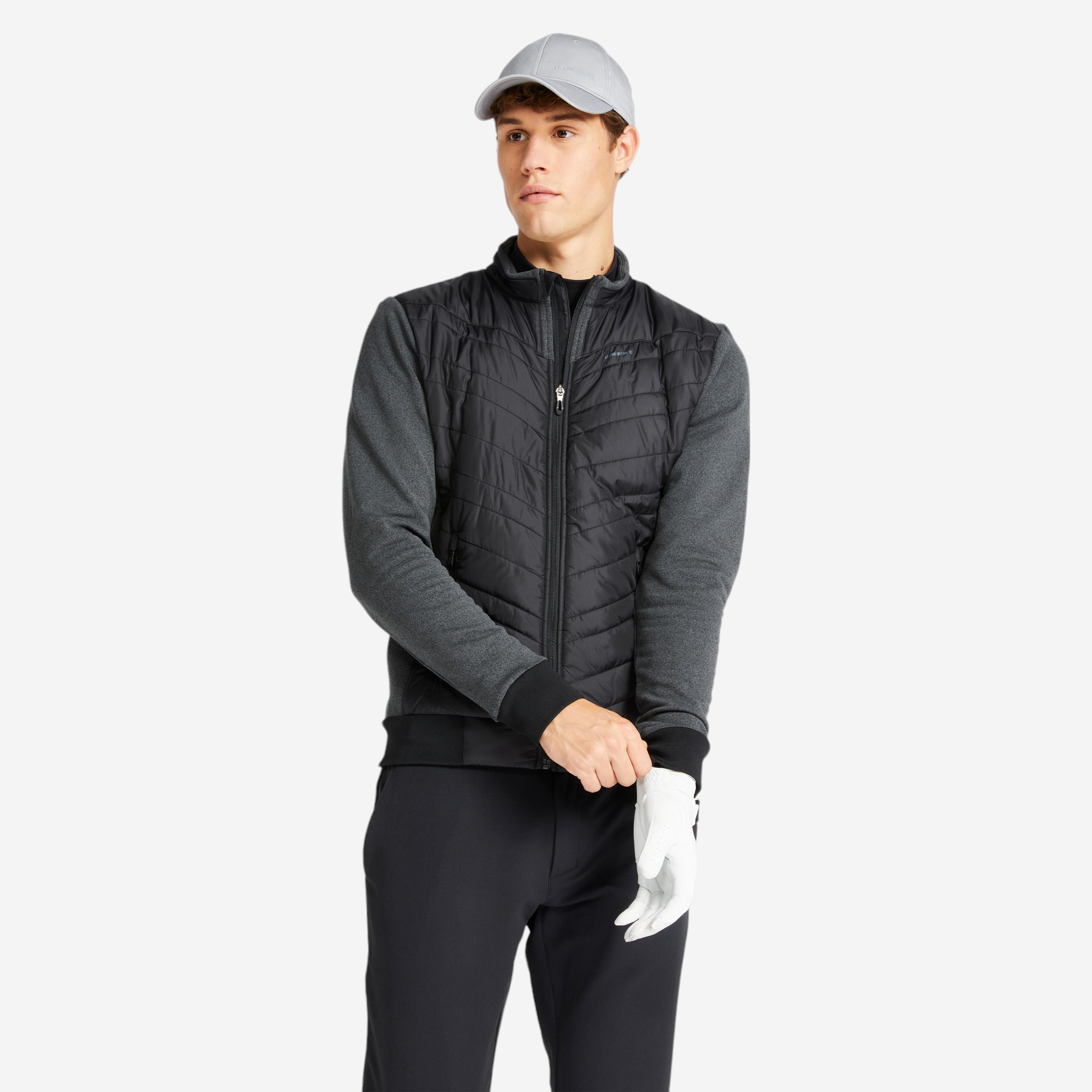 CHAQUETA ACOLCHADA GOLF NEGRO TIEMPO FRÍO PARA HOMBRE