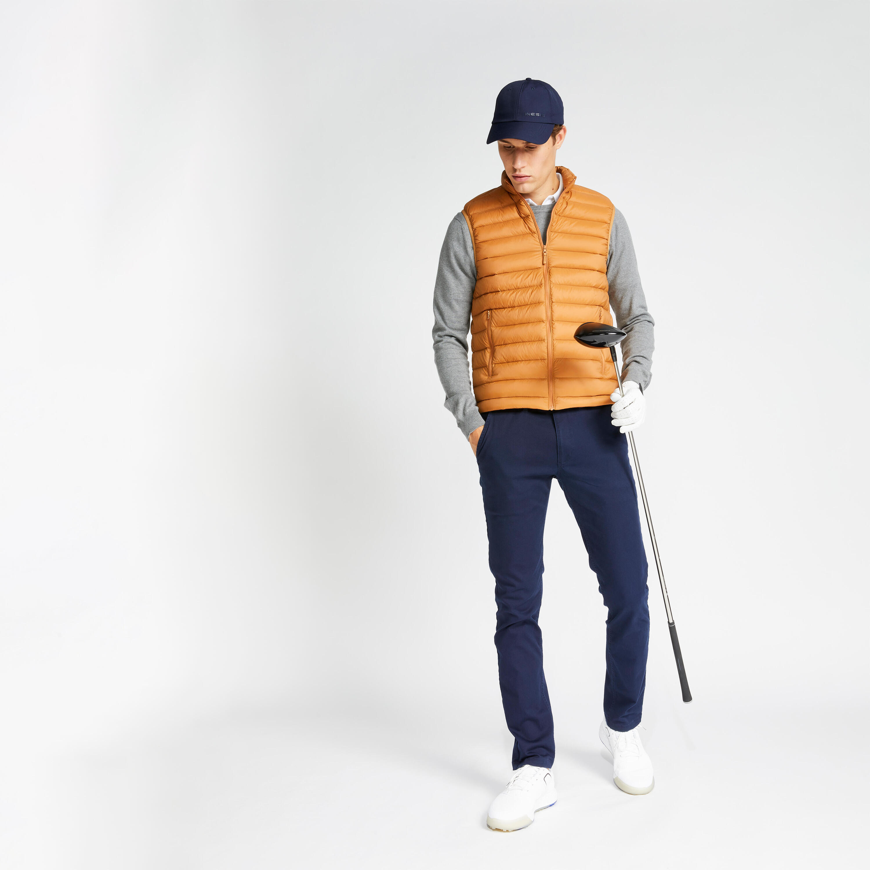 Chaleco golf Hombre MW500 avellana 16/22