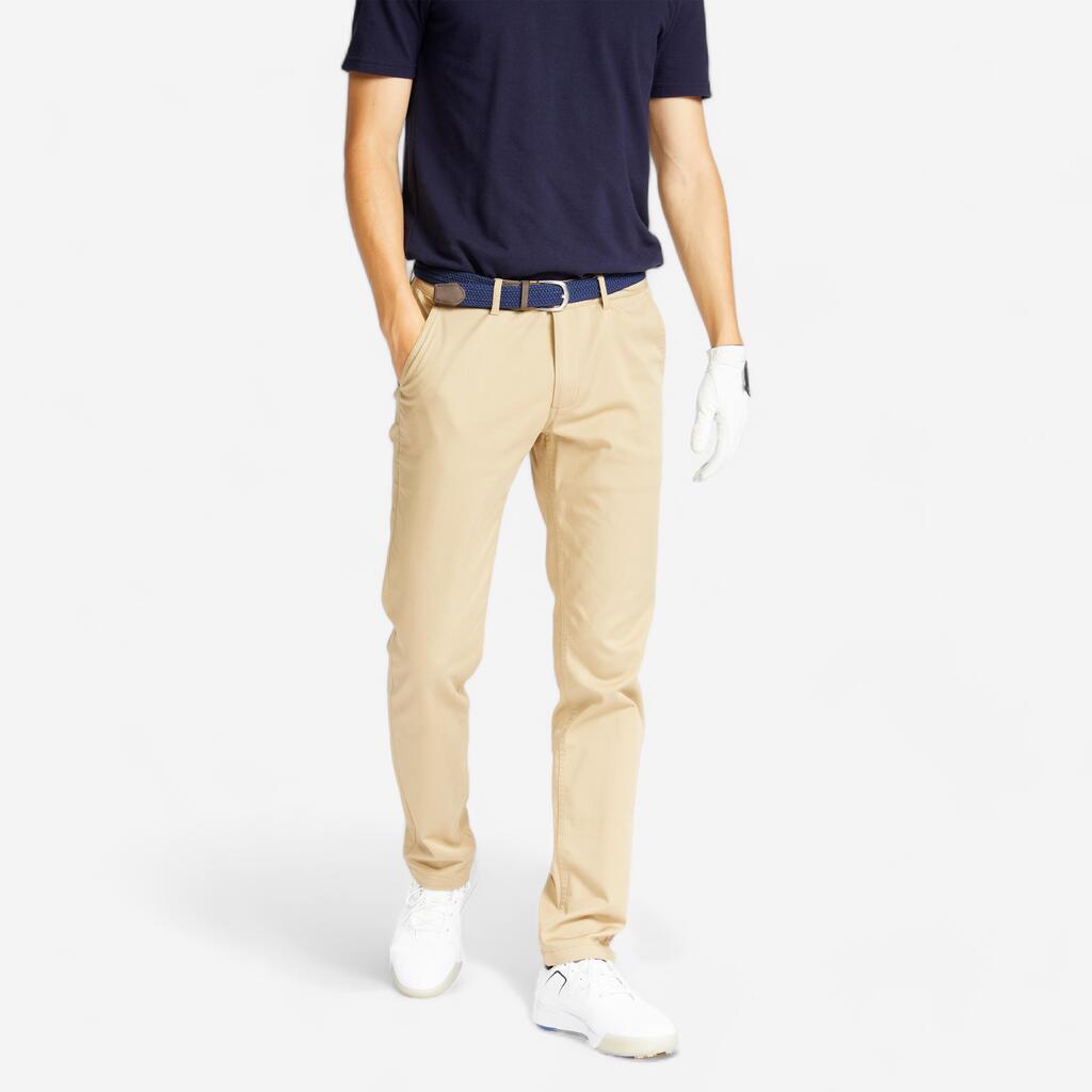 MEN'S GOLF TROUSERS - MW500 BEIGE