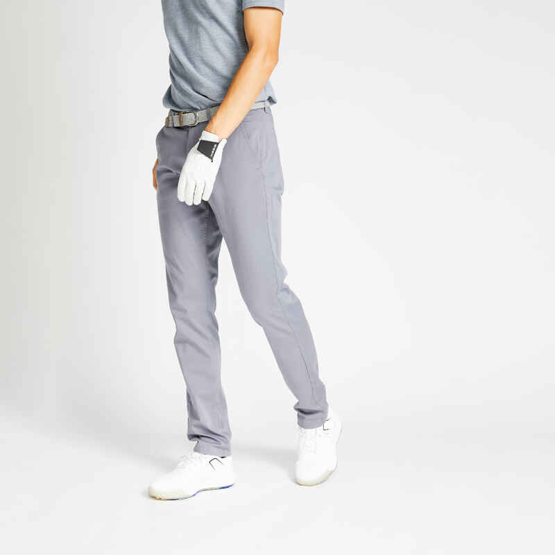 Men's golf trousers - MW500 grey