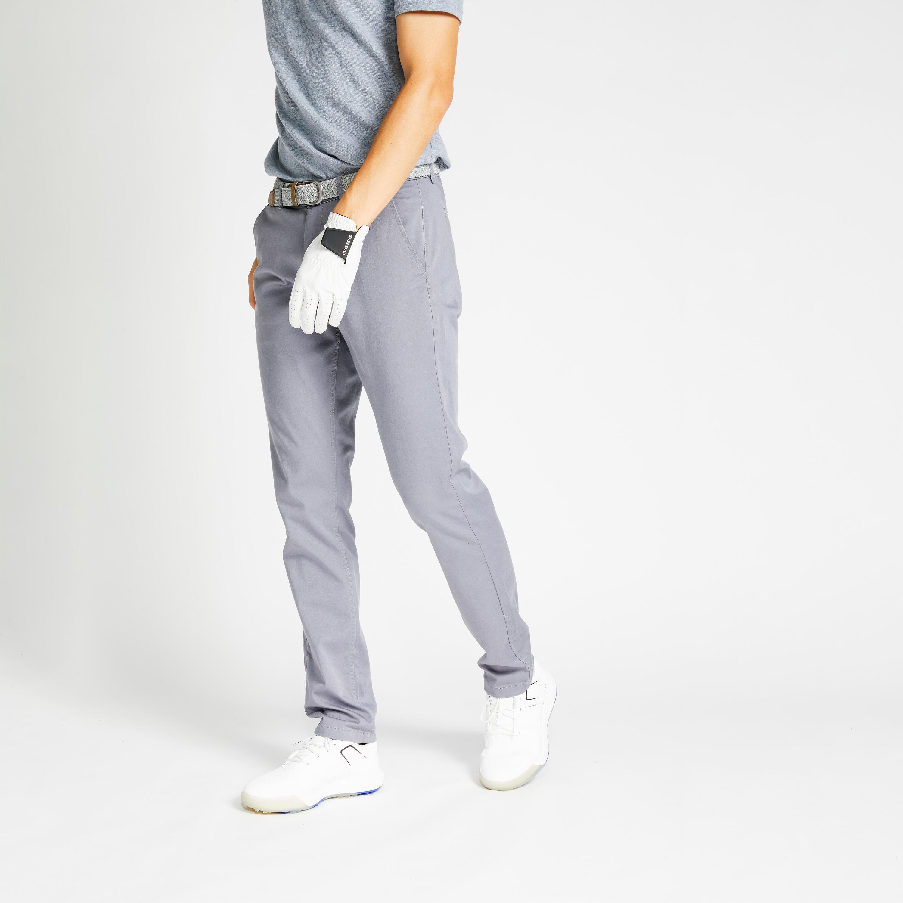 Men's golf trousers - MW500 grey 1/6