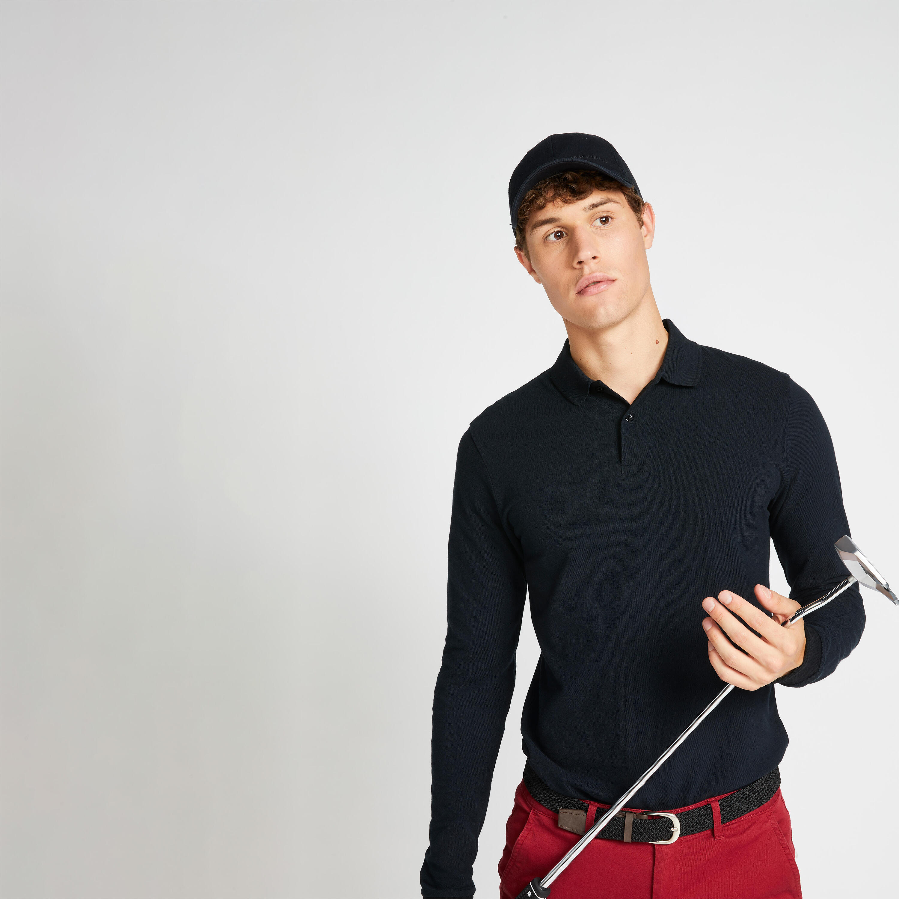 Pánské golfové polo s dlouhým rukávem MW500  4/6