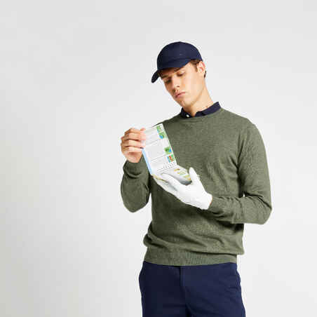Kaki zelen moški pulover za golf MW500