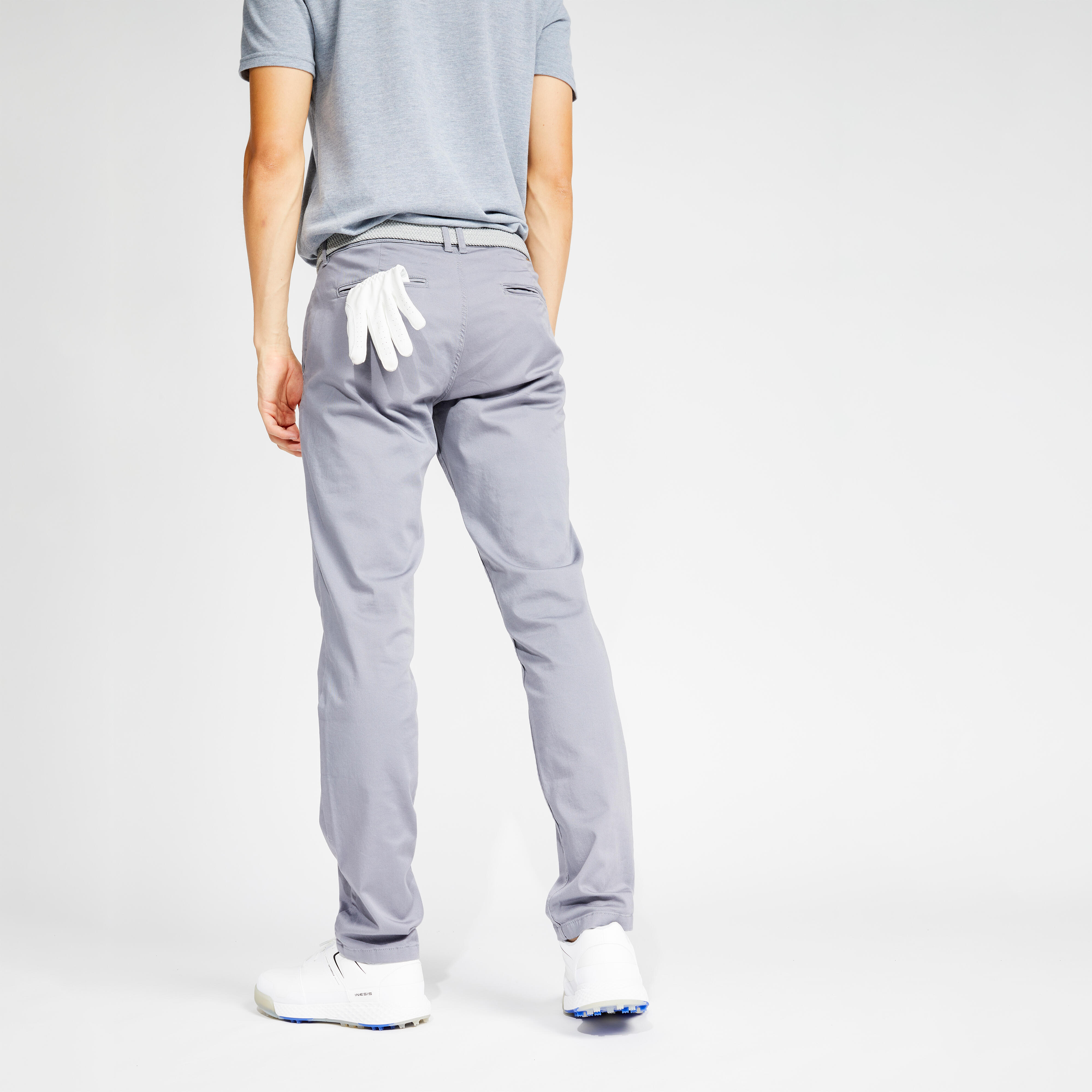 INESIS Pánske golfové nohavice MW500 sivé XS (L33) · záber 3
