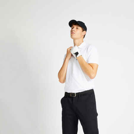 Men's golf short-sleeved polo shirt MW500 white