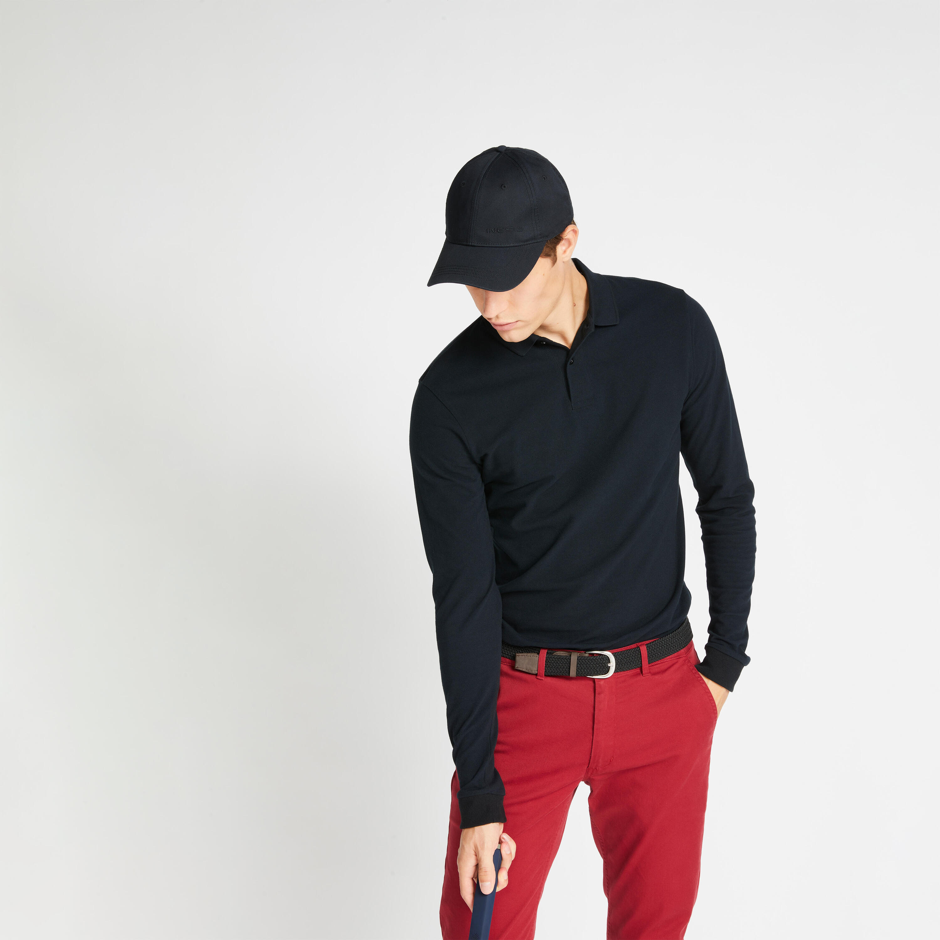 Pánské golfové polo s dlouhým rukávem MW500  2/6