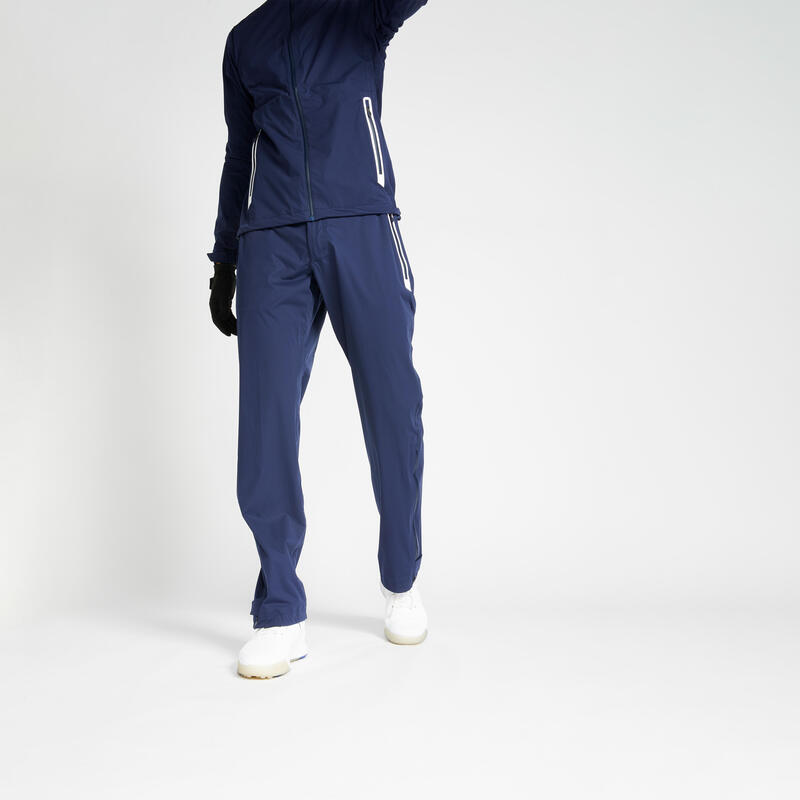 Pantalon de pluie de golf imperméable homme RW500 bleu marine