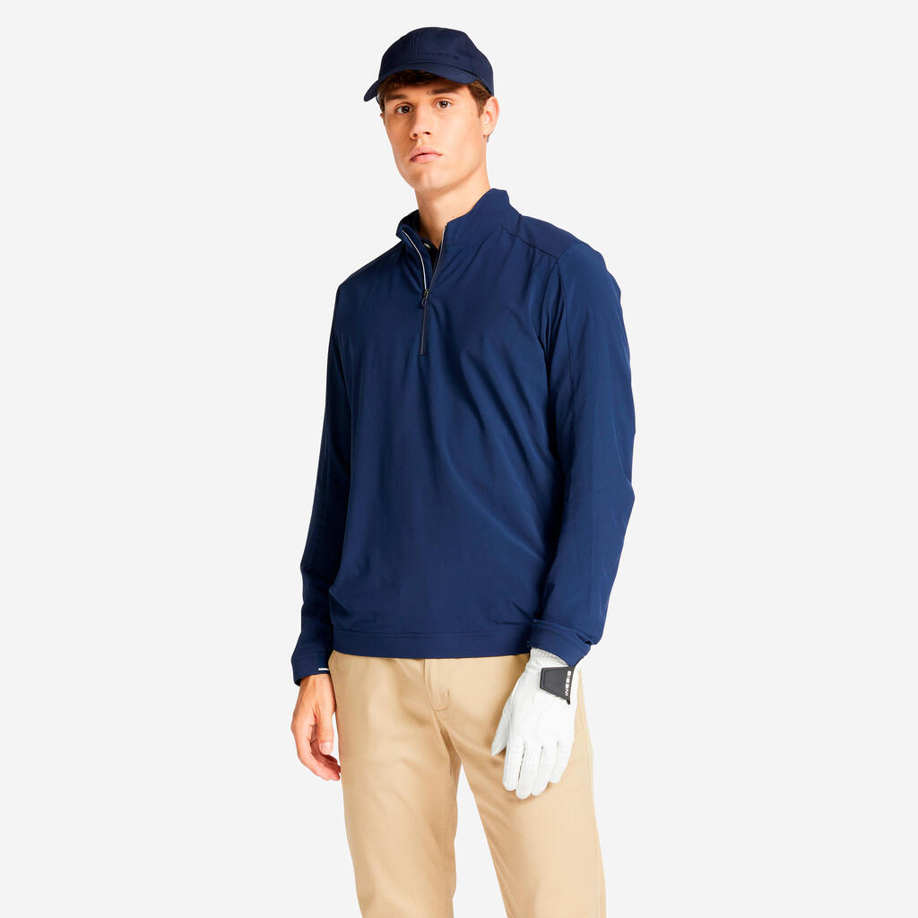 Men's golf water-repellent windbreaker - RW500 navy blue