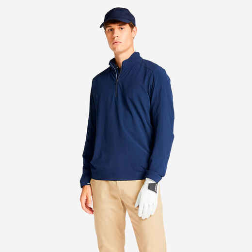 
      Men's golf water-repellent windbreaker - RW500 navy blue
  