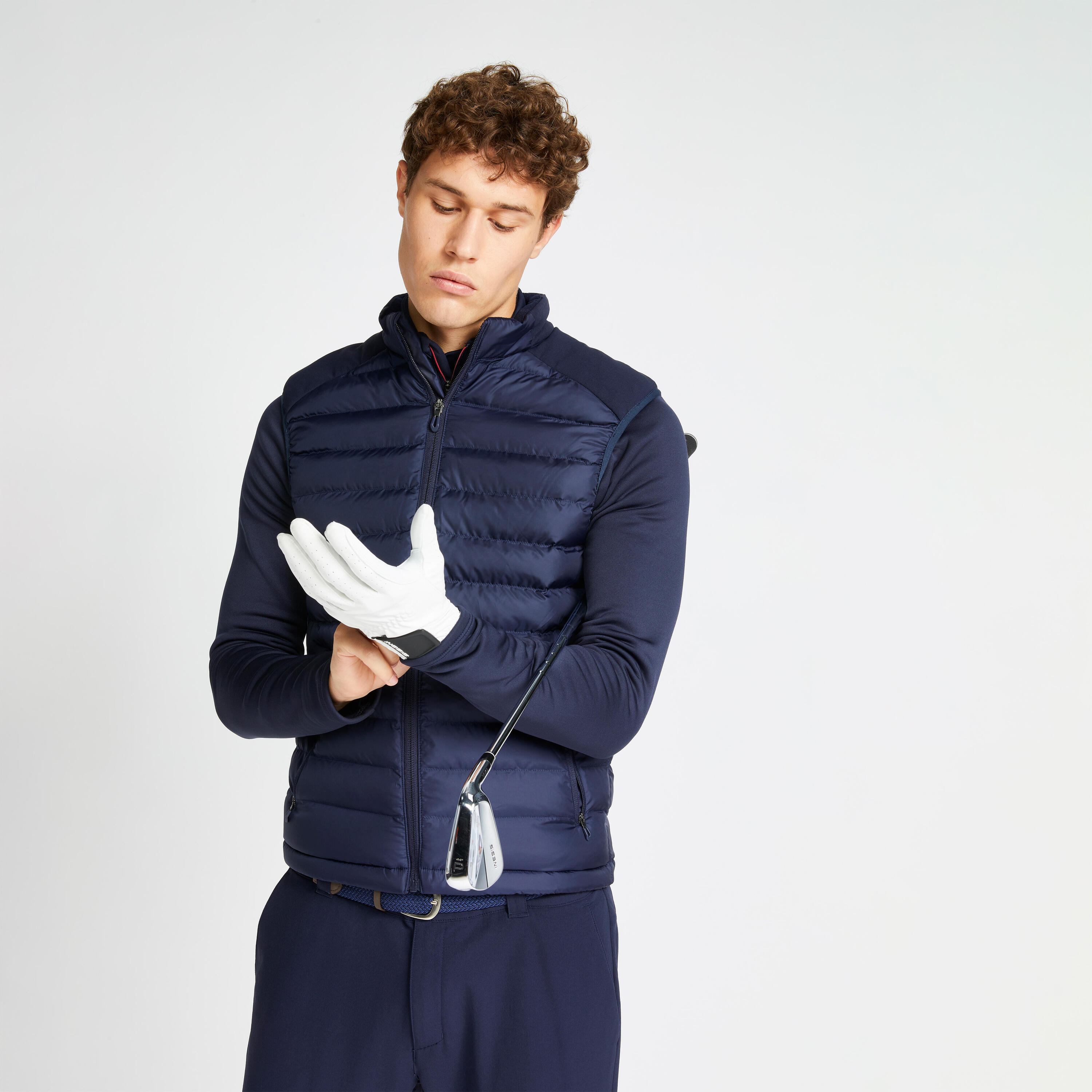 INESIS Chaleco Golf CW500 Hombre Azul Marino Invierno