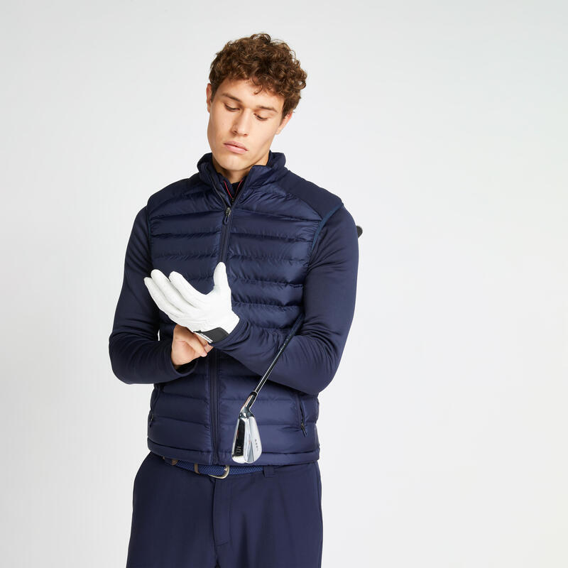 Men's golf winter sleeveless padded jacket CW500 navy blue