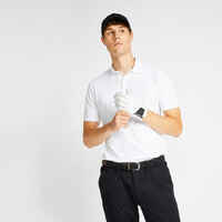Men's golf short-sleeved polo shirt MW500 white